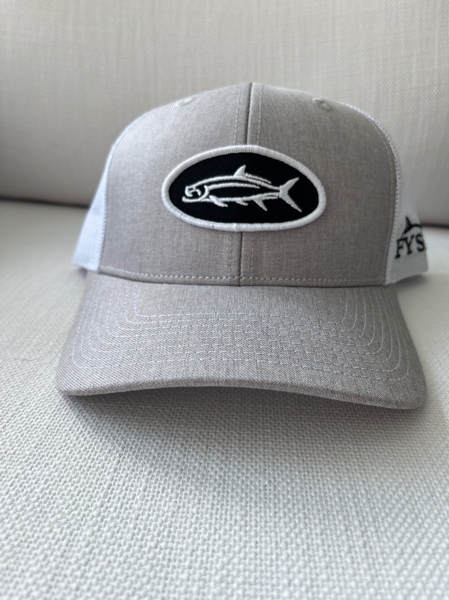 PRO STYLE TRUCKER - Heather Grey/ White Tarpon Logo 210 Trucker